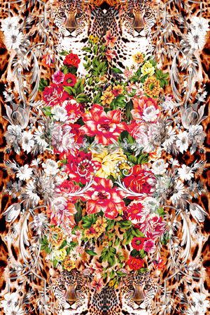 动物纹印花华亿平台图片