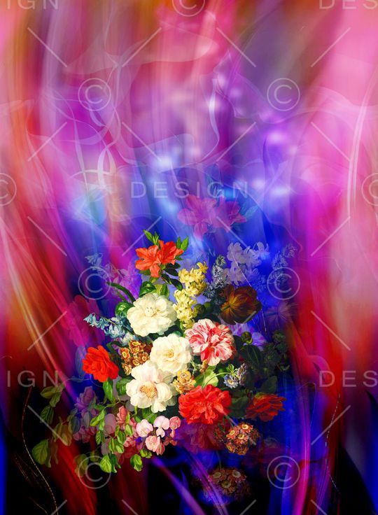 花卉印花华亿平台图片