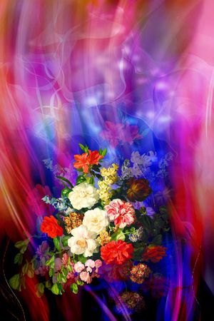 花卉印花华亿平台图片