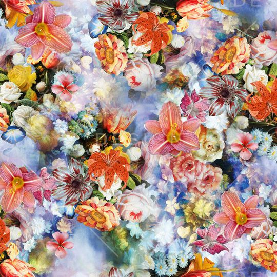 花卉印花华亿平台图片