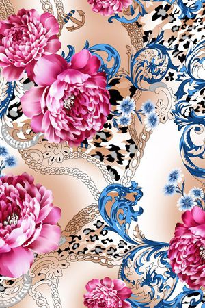 花卉印花华亿平台图片