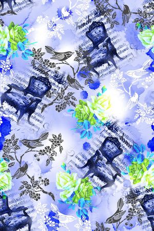 法式风情印花华亿平台图片