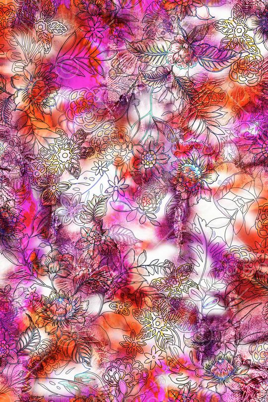 花卉印花华亿平台图片