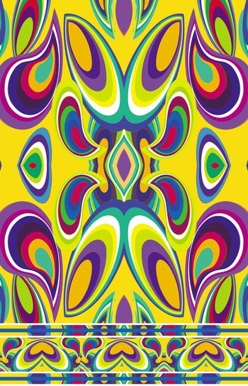 338520-几何腰果花图案渐变彩点JS