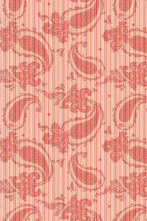 佩斯里卷草传统花纹纹样印花华亿平台图片