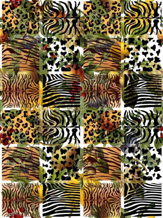 动物纹印花华亿平台图片