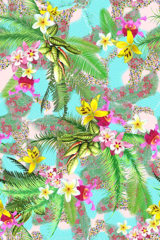 花卉印花华亿平台图片