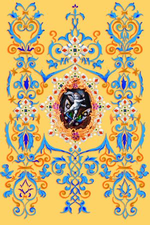 宗教元素印花华亿平台图片