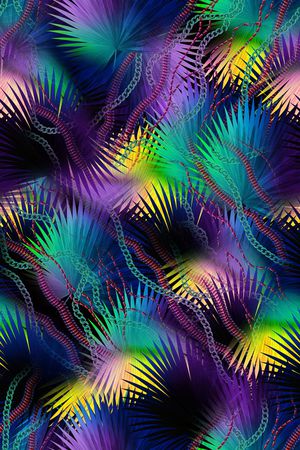 水果、叶子印花华亿平台图片