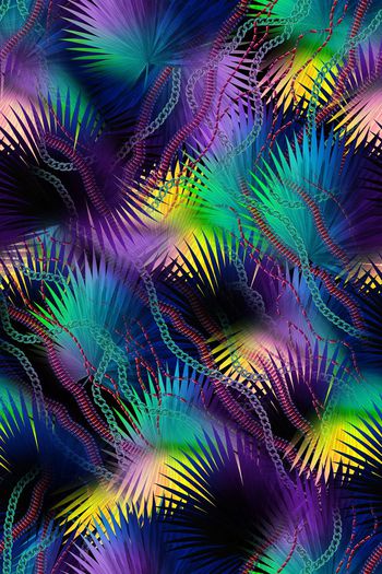 338699-44棕榈叶链条热带风