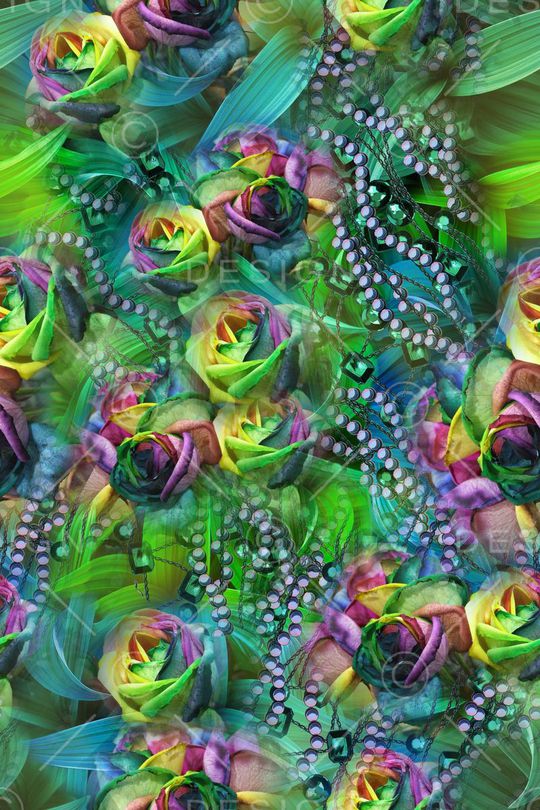 花卉印花华亿平台图片