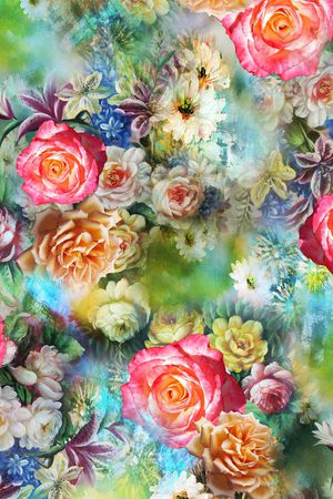 花卉印花华亿平台图片