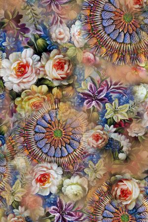 花卉印花华亿平台图片