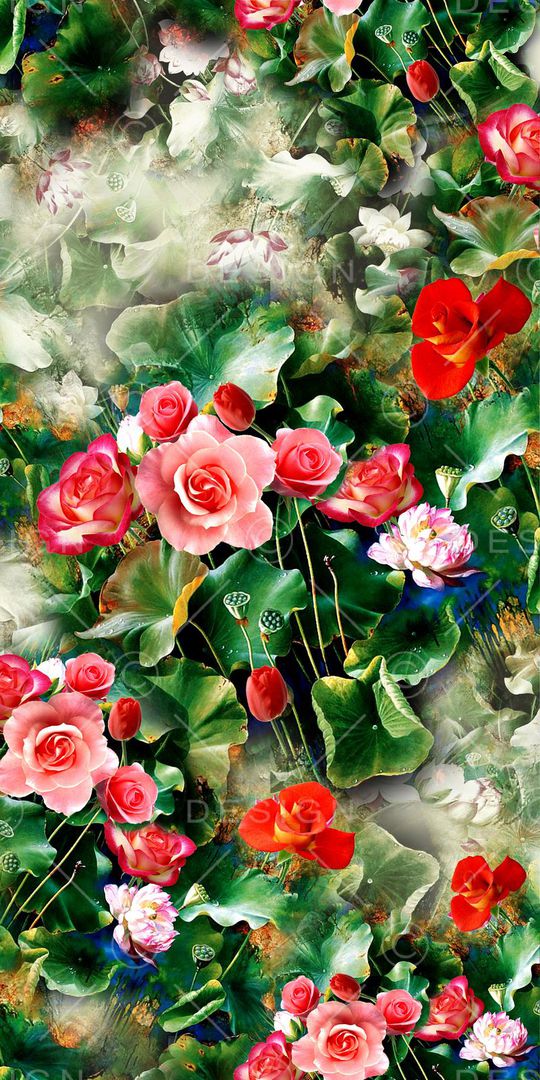 花卉印花华亿平台图片