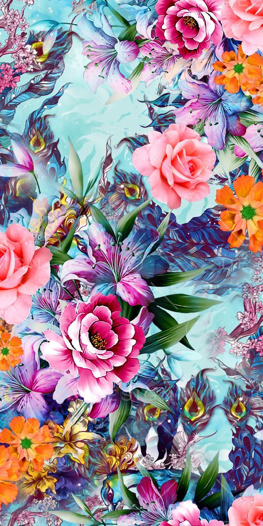 花卉印花华亿平台图片