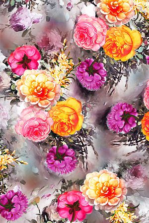 花卉印花华亿平台图片