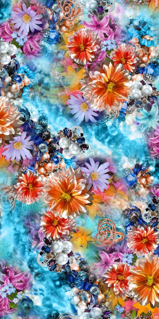 花卉印花华亿平台图片