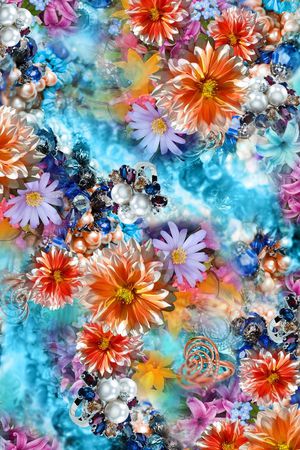 花卉印花华亿平台图片