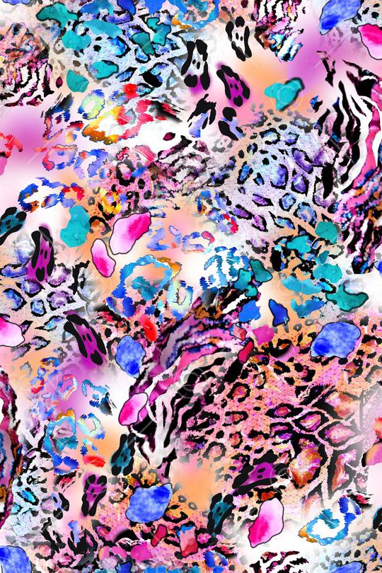 动物纹印花华亿平台图片