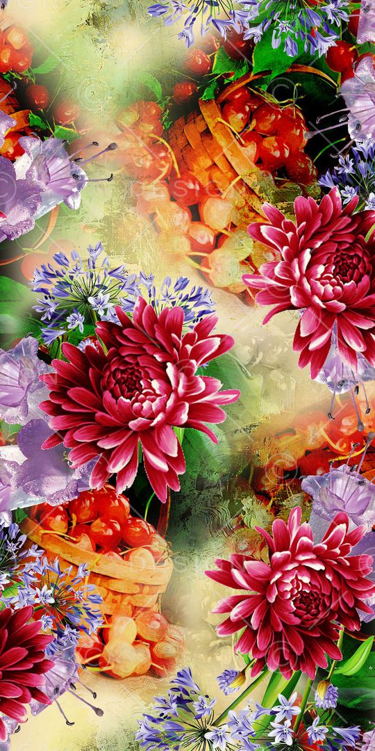 花卉印花华亿平台图片