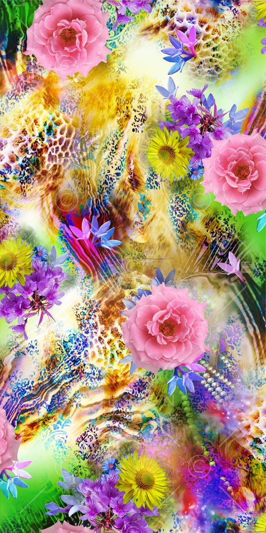 花卉印花华亿平台图片