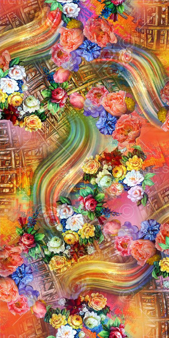 花卉印花华亿平台图片