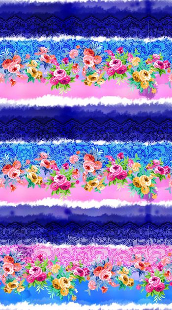 338839-田园风蕾丝花卉手绘底纹渐变撞色华亿平台