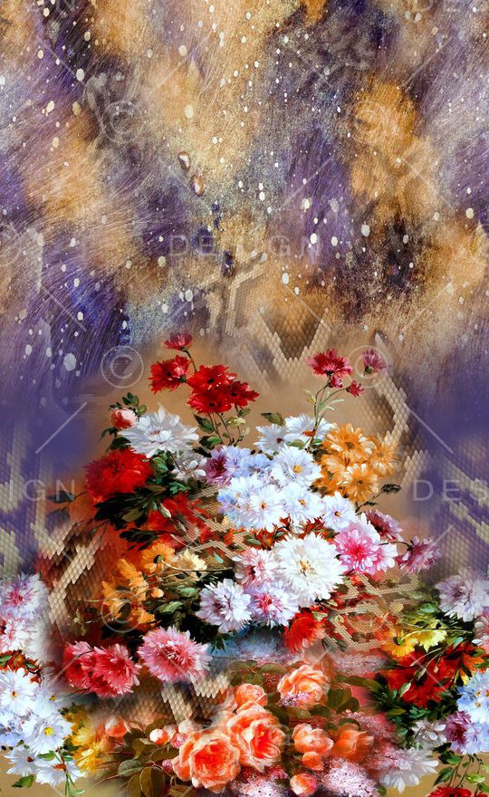 花卉印花华亿平台图片