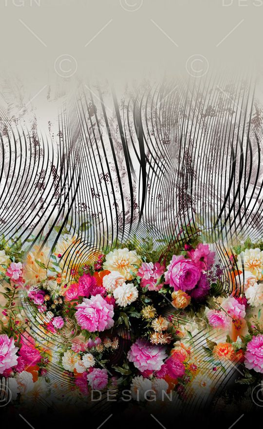 花卉印花华亿平台图片