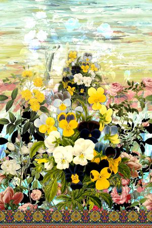 花卉印花华亿平台图片