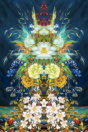 花卉印花华亿平台图片