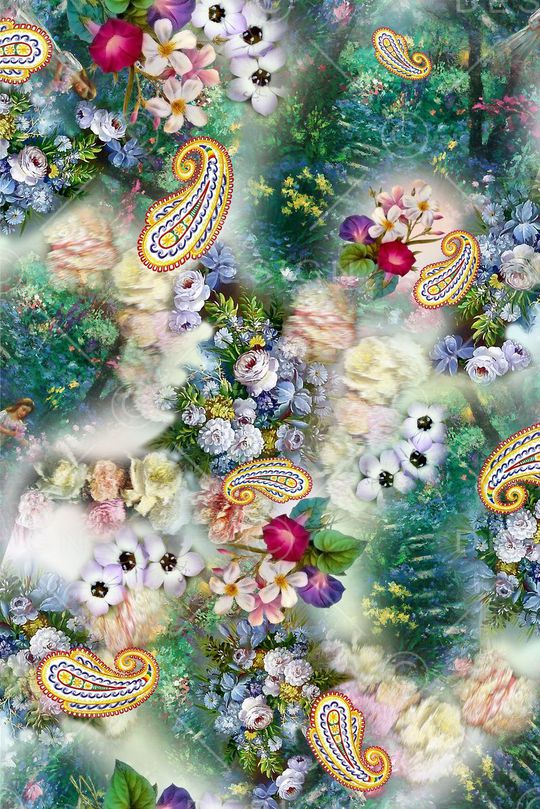 花卉印花华亿平台图片