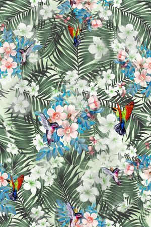 清新手绘印花华亿平台图片