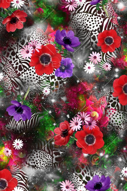 花卉印花华亿平台图片