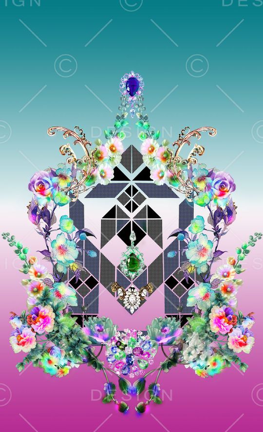 花卉印花华亿平台图片