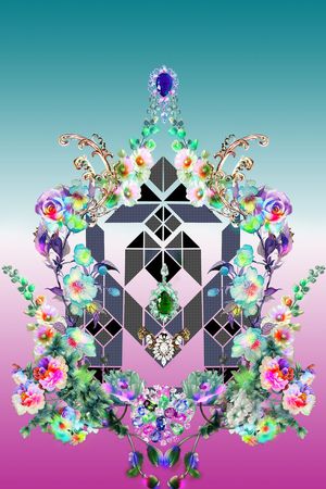 花卉印花华亿平台图片