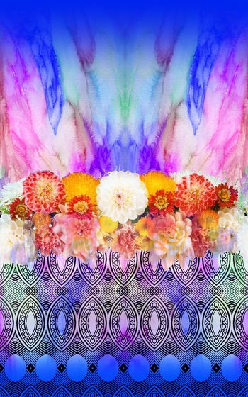 339339-水彩复古图案花卉蓝调