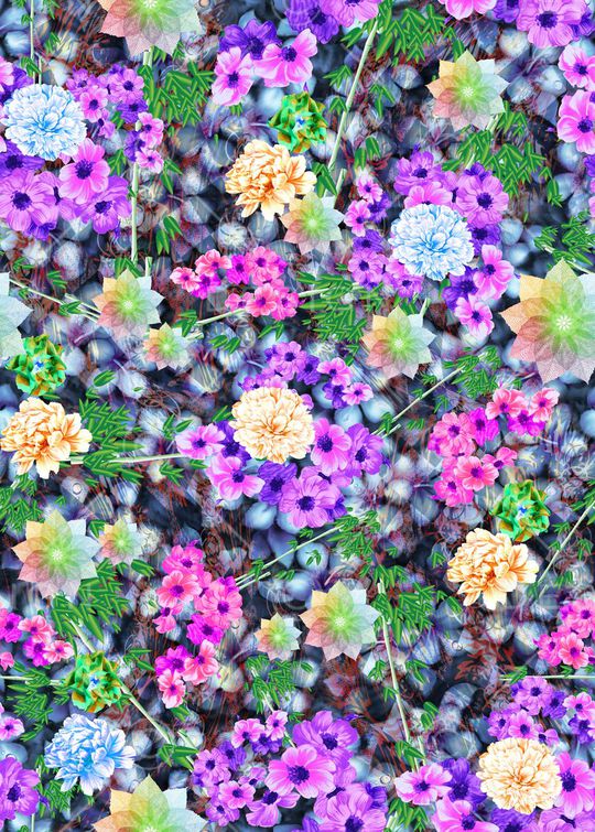 花卉印花华亿平台图片