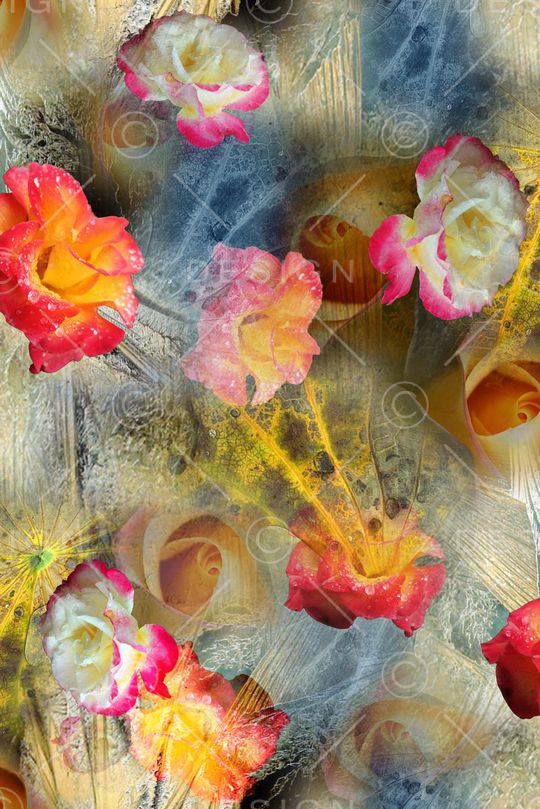 花卉印花华亿平台图片