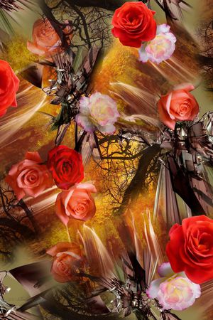 花卉印花华亿平台图片