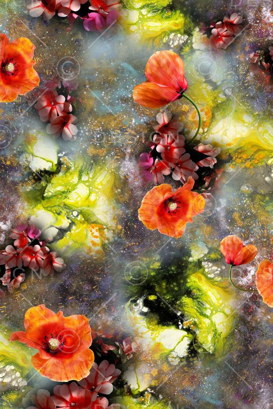 花卉印花华亿平台图片