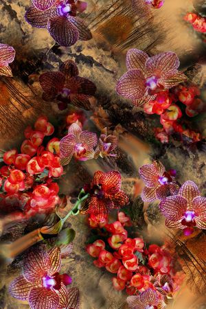 花卉印花华亿平台图片