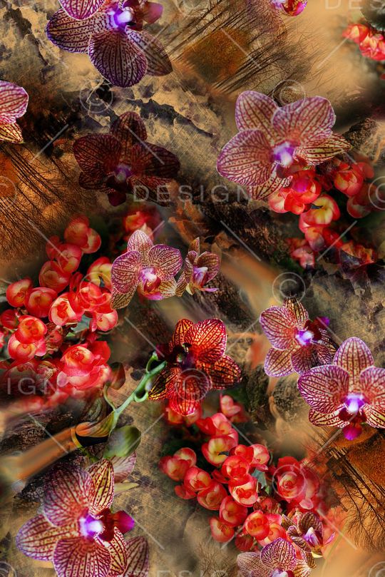 花卉印花华亿平台图片