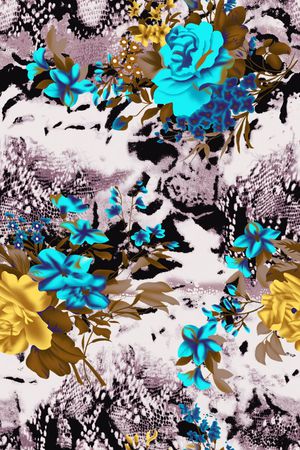 花卉印花华亿平台图片