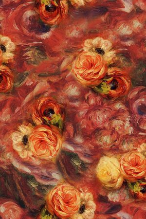 油画花印花华亿平台图片