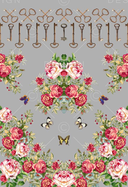 花卉印花华亿平台图片