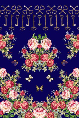 花卉印花华亿平台图片