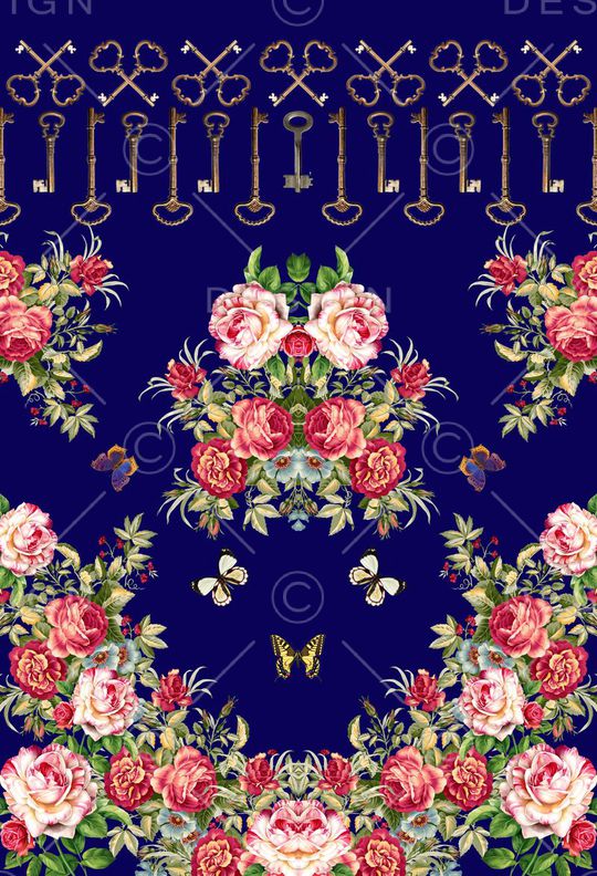 花卉印花华亿平台图片