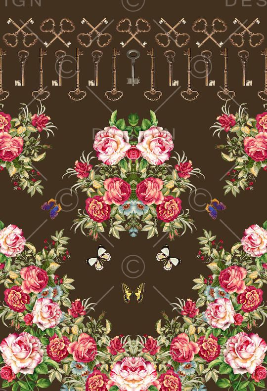 花卉印花华亿平台图片