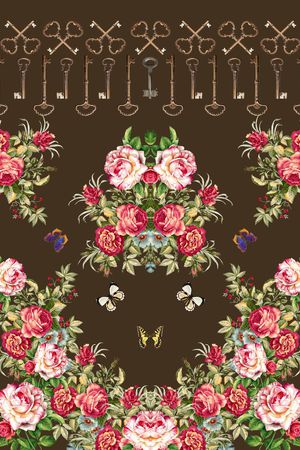 花卉印花华亿平台图片